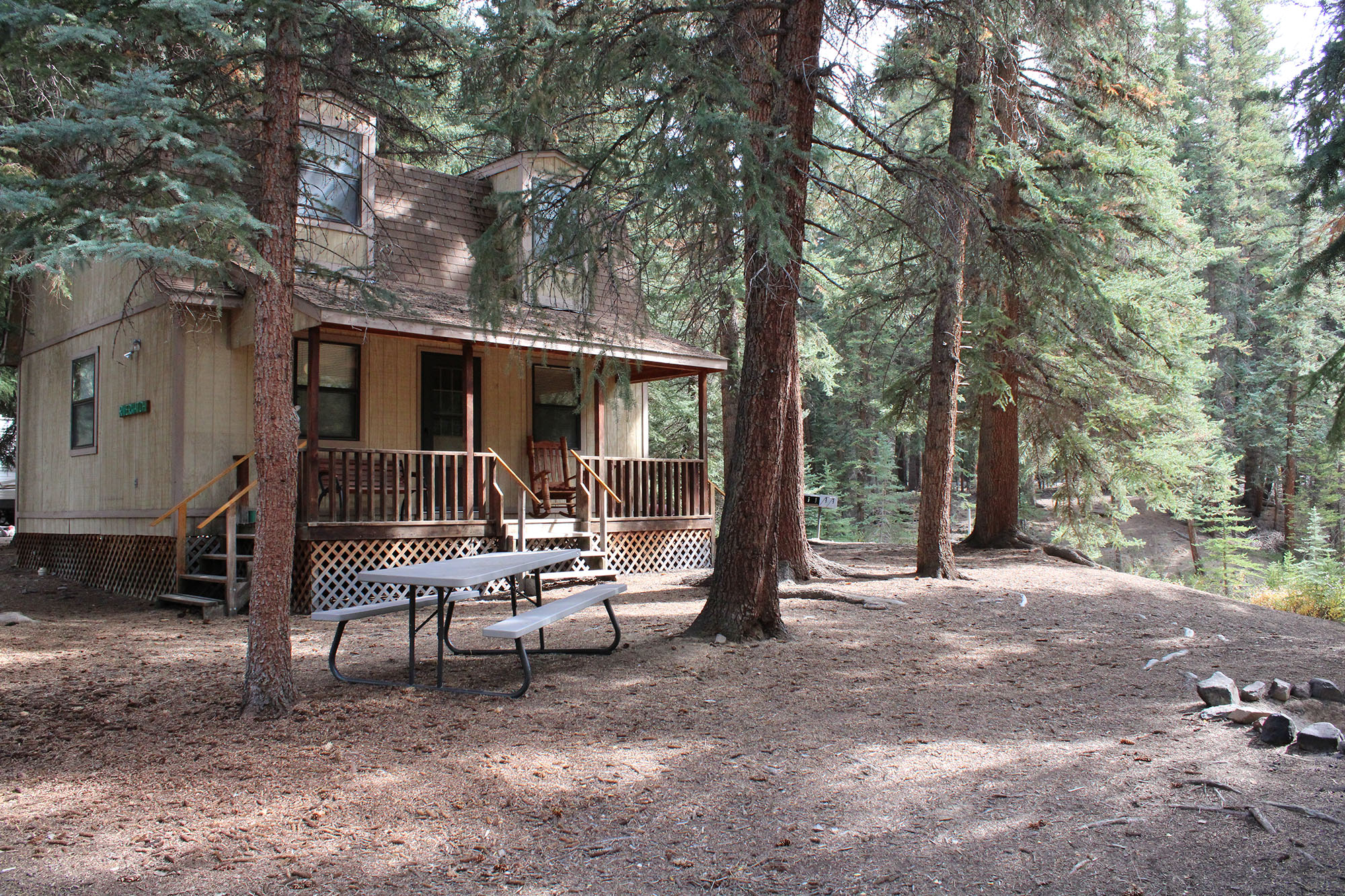 Front of River Watch Cabin and Picnic Area
